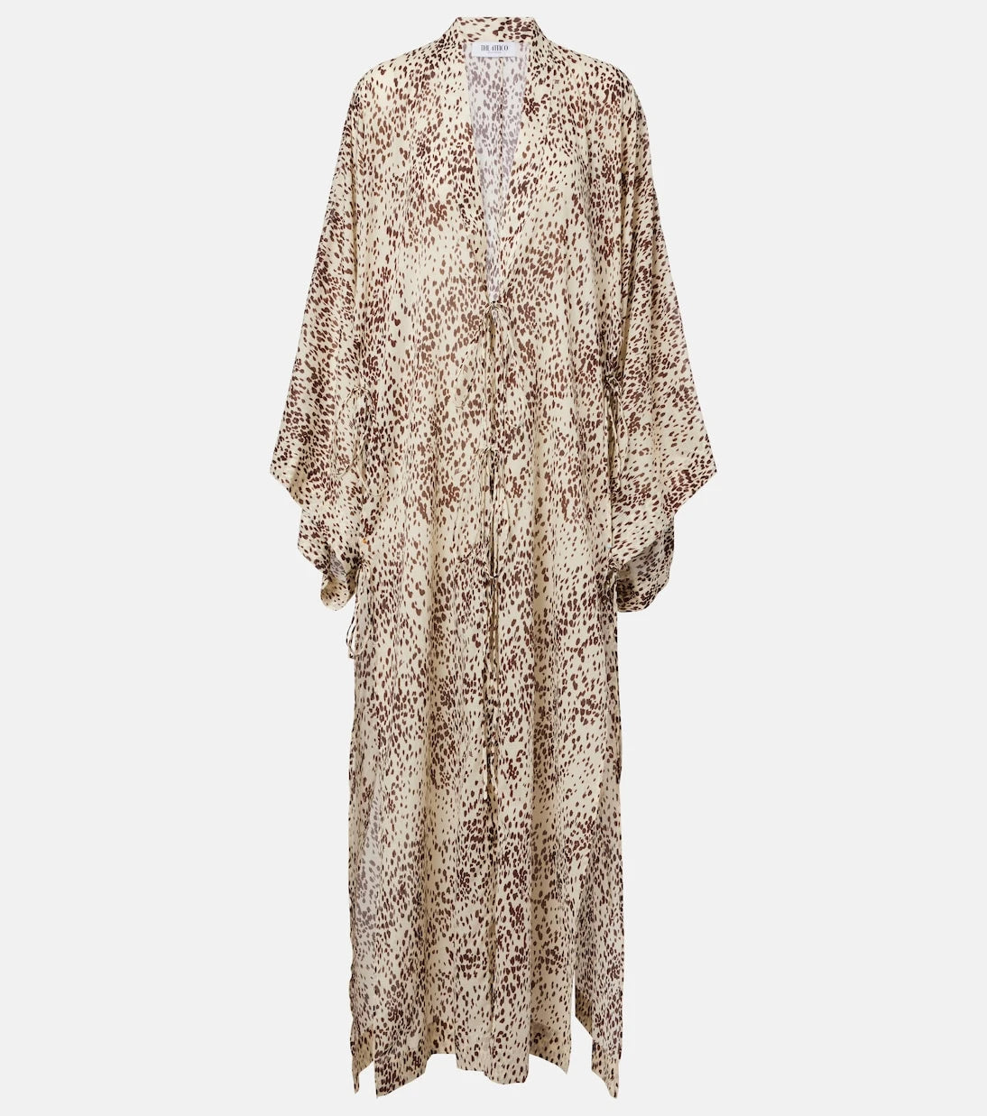 The Attico - Leopard-print cotton beach cover-up