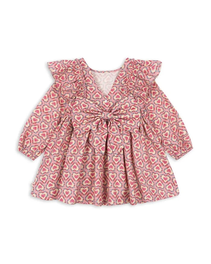 Konges Sløjd Pamuklu Etek Kesimli EVIA LS BOW DRESS GOTS