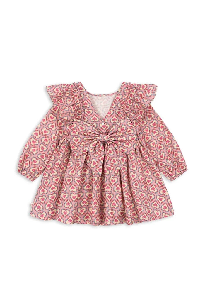 Konges Sløjd Pamuklu Etek Kesimli EVIA LS BOW DRESS GOTS