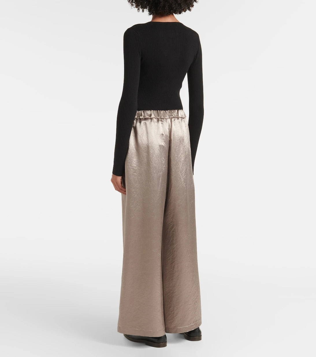Max Mara - Accanto satin wide-leg pants