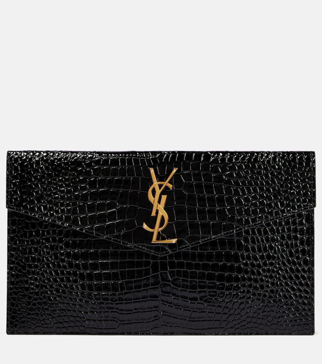 Saint Laurent - Uptown patent leather clutch