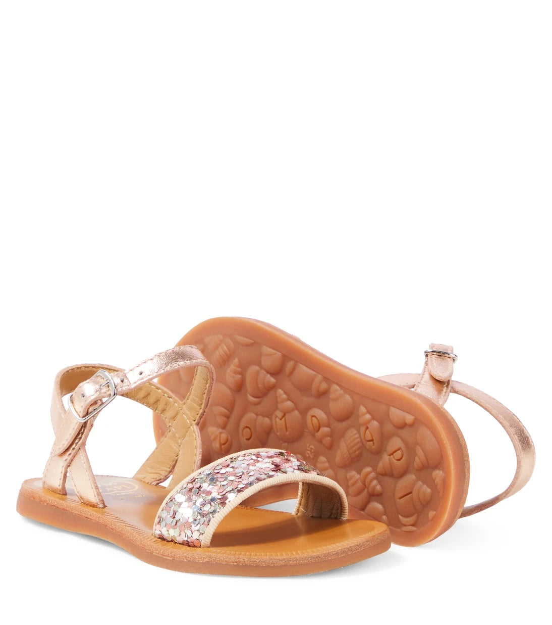 Pom d'Api - Plagette glitter leather sandals