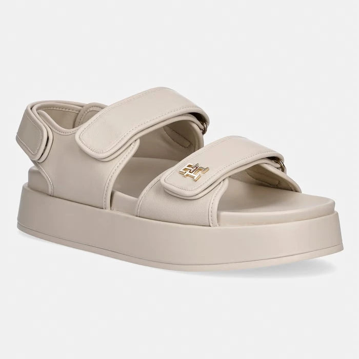 Tommy Hilfiger Kadın Platform Deri Sandalet LEATHER SPORTY PLATFORM SANDAL
