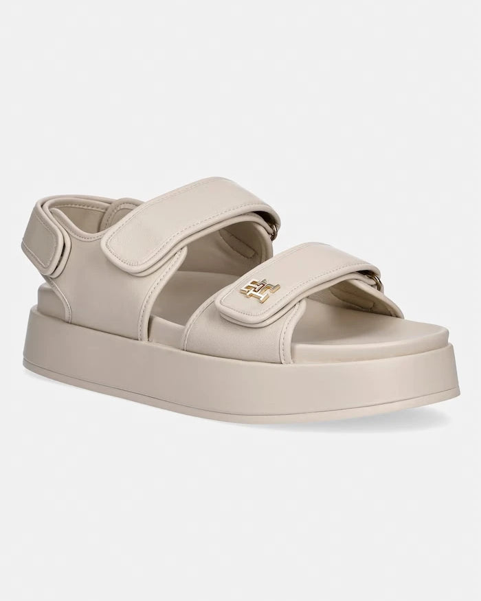 Tommy Hilfiger Kadın Platform Deri Sandalet LEATHER SPORTY PLATFORM SANDAL