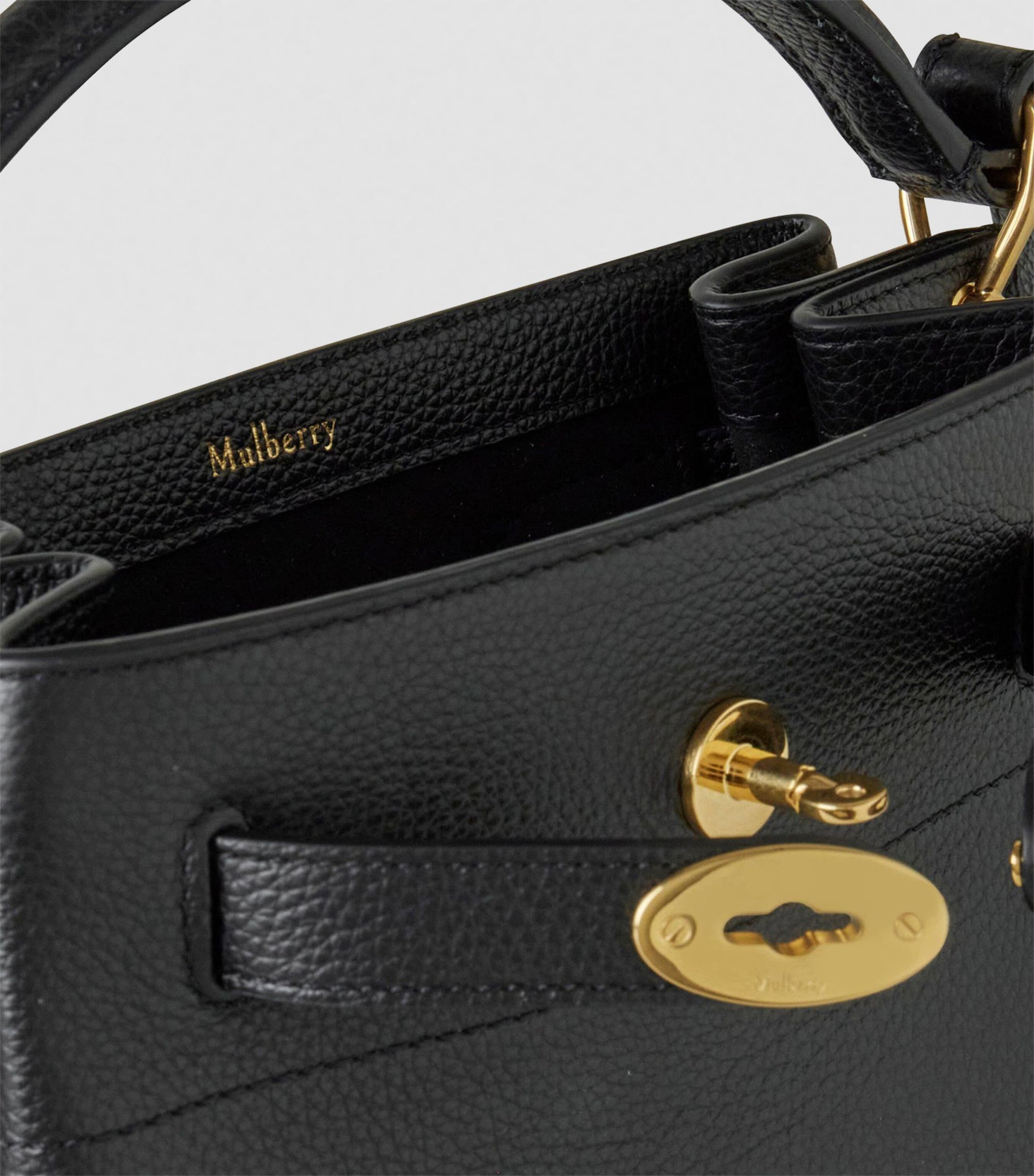 Mulberry Black Leather Islington Bucket Bag