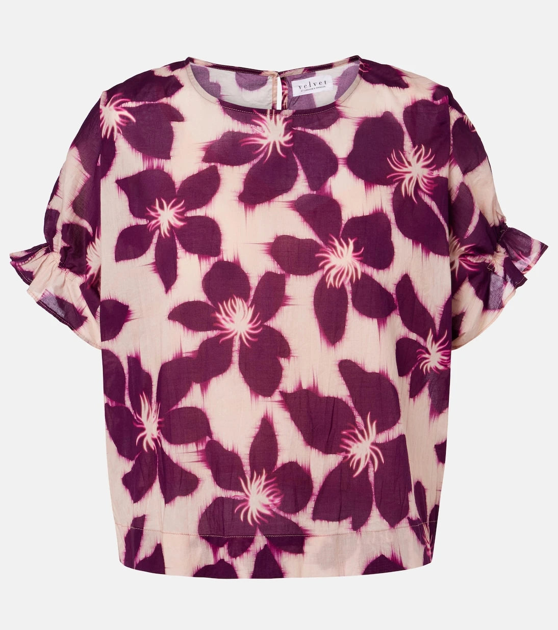 Velvet - Delilah floral cotton poplin blouse