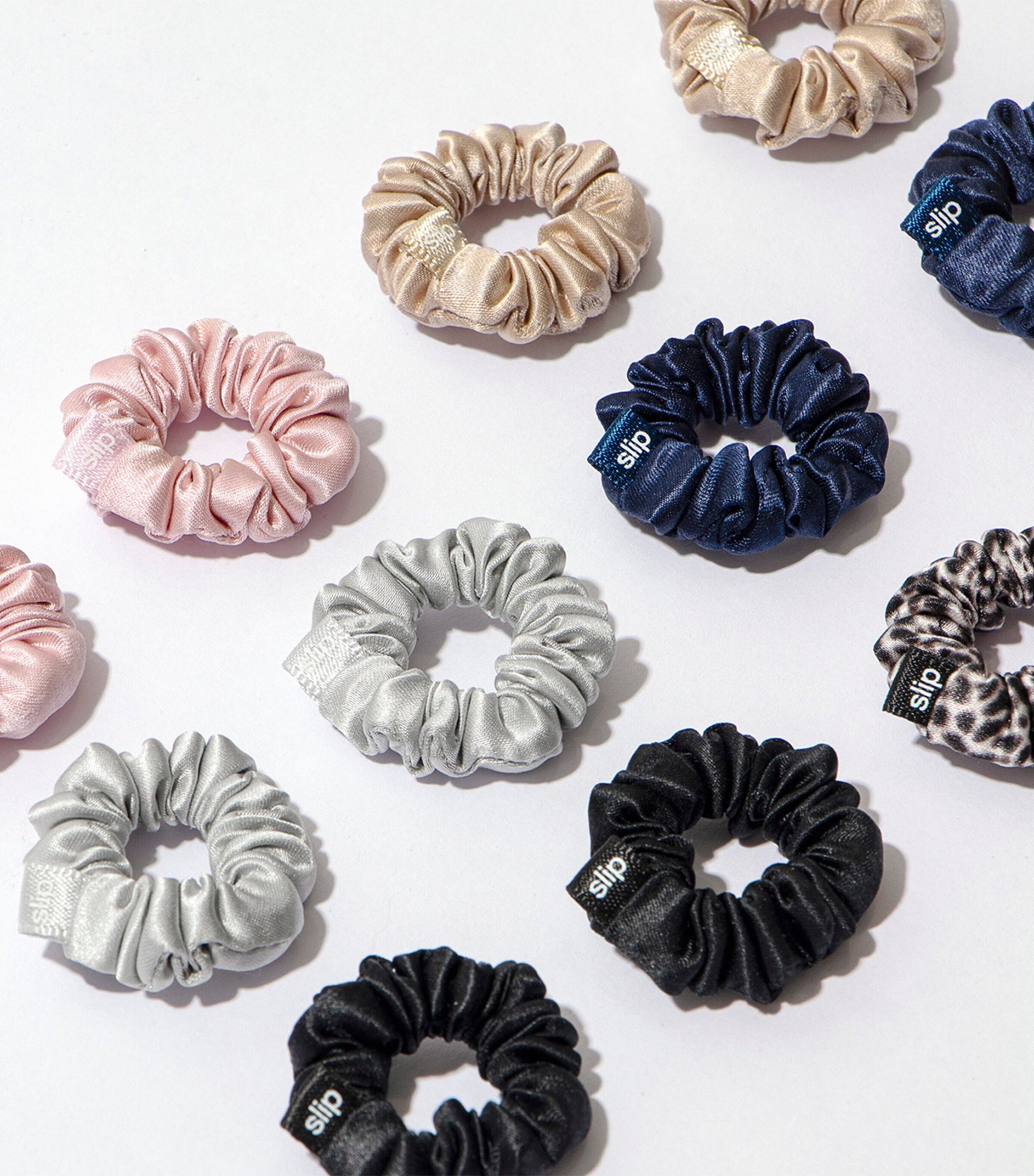Pure Silk Minnie Scrunchies (Set of 12)
