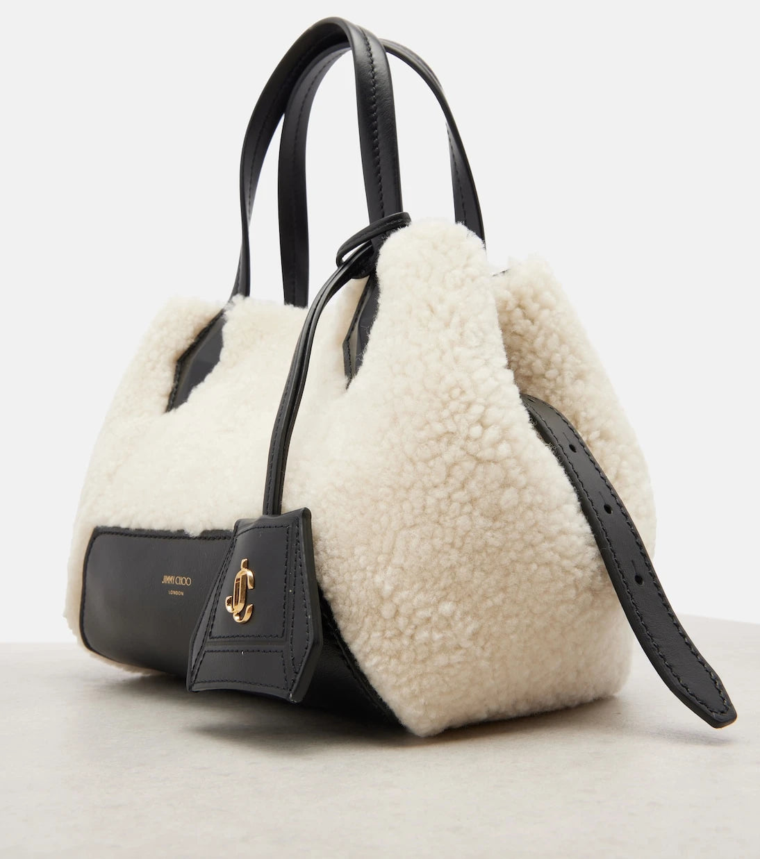 Jimmy Choo - Diamond Small shearling tote bag