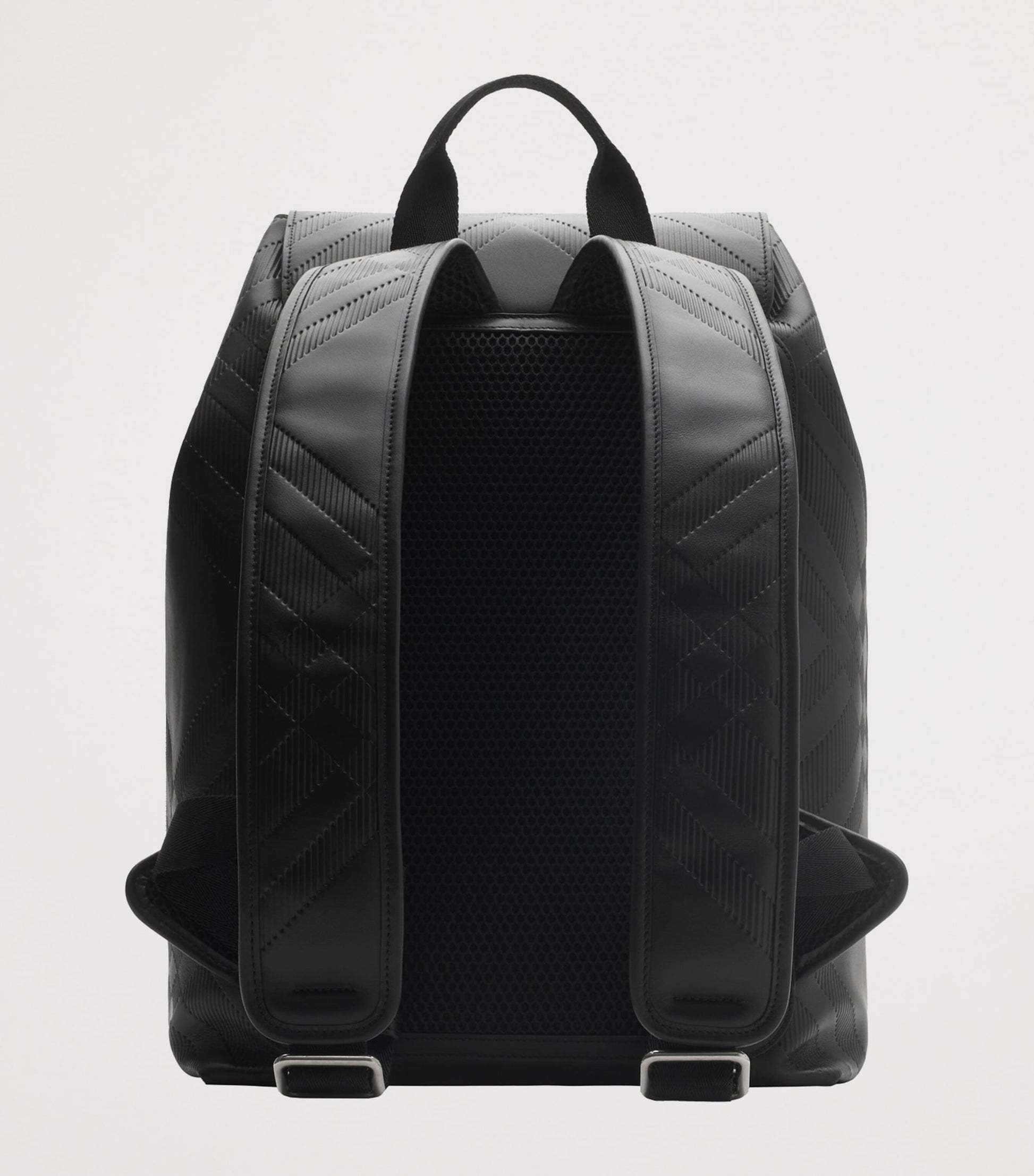 Burberry Leather Check-Embossed Backpack