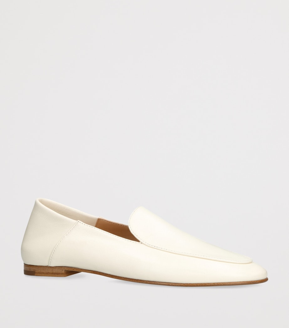 Dear Frances White Leather Gio Loafers
