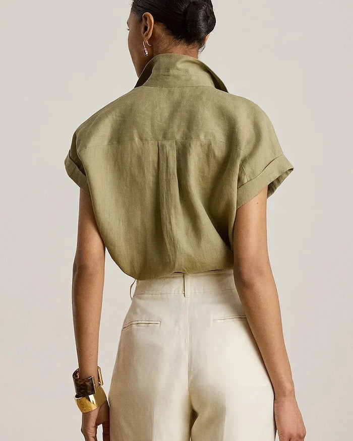 Lauren Ralph Lauren kadın keten gömlek