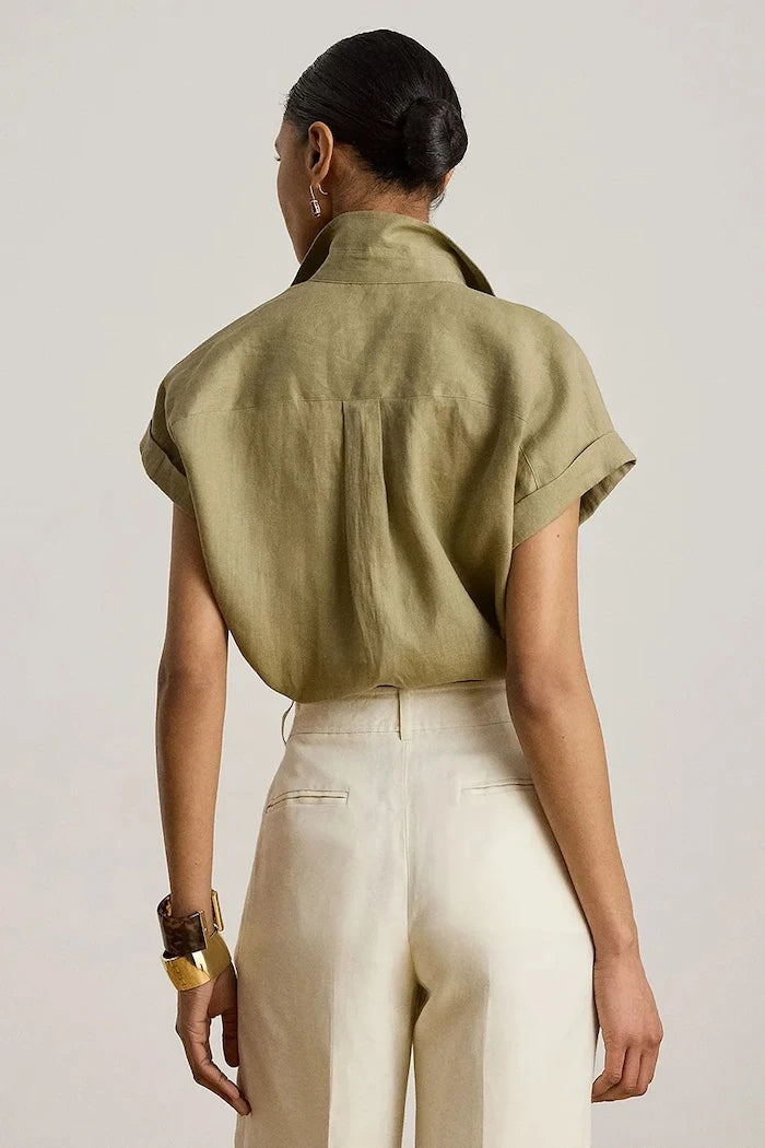 Lauren Ralph Lauren kadın keten gömlek