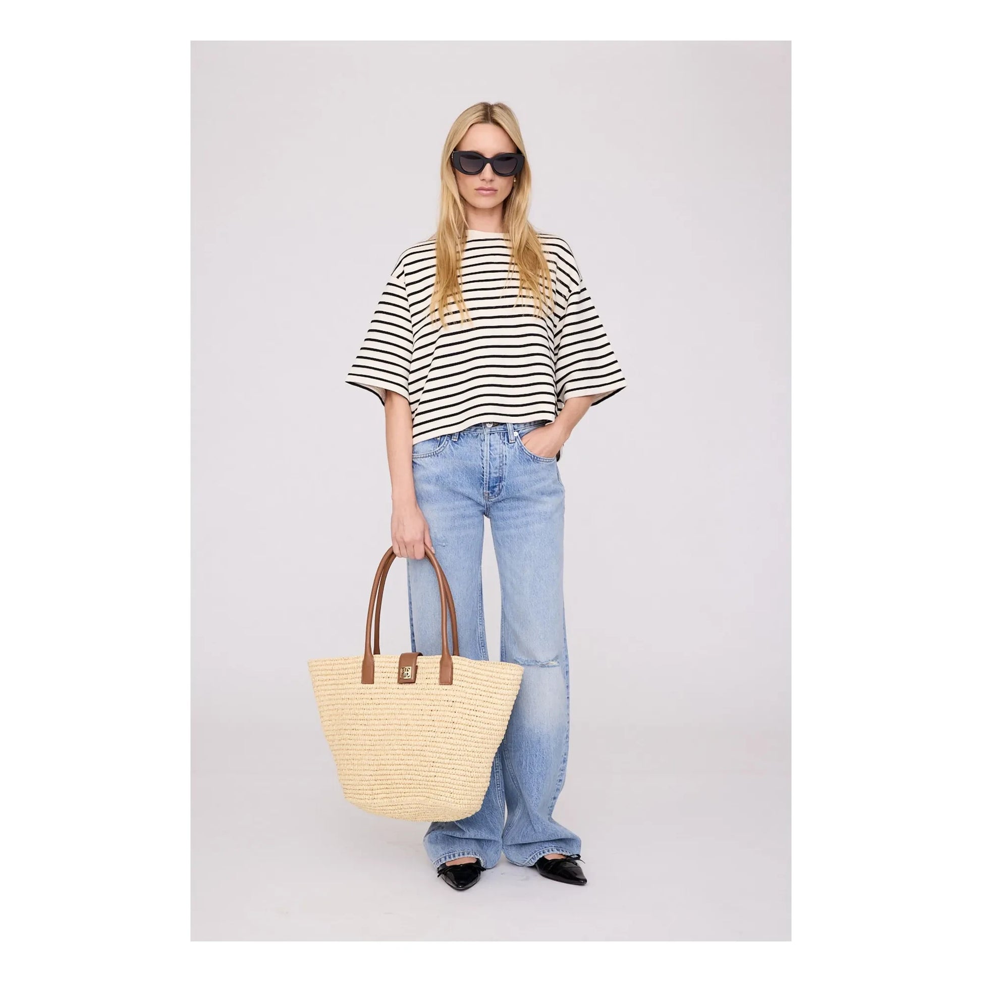 Anine Bing - Myers Stripes Top | Black