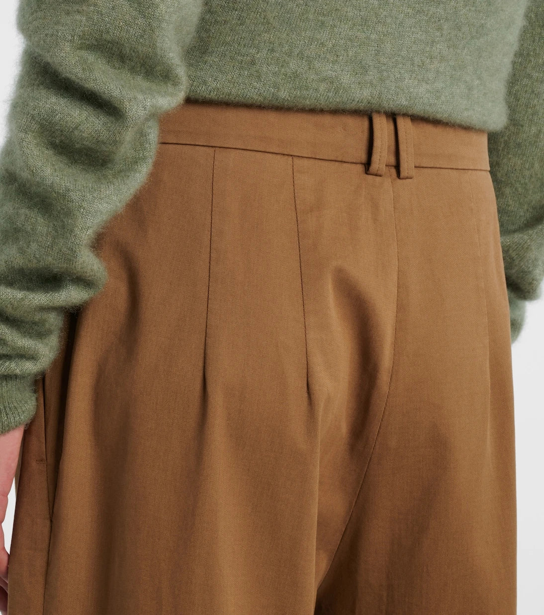 The Row - Igor cotton and cashmere wide-leg pants