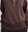 Varley Brown Sally Half-Zip Sweatshirt