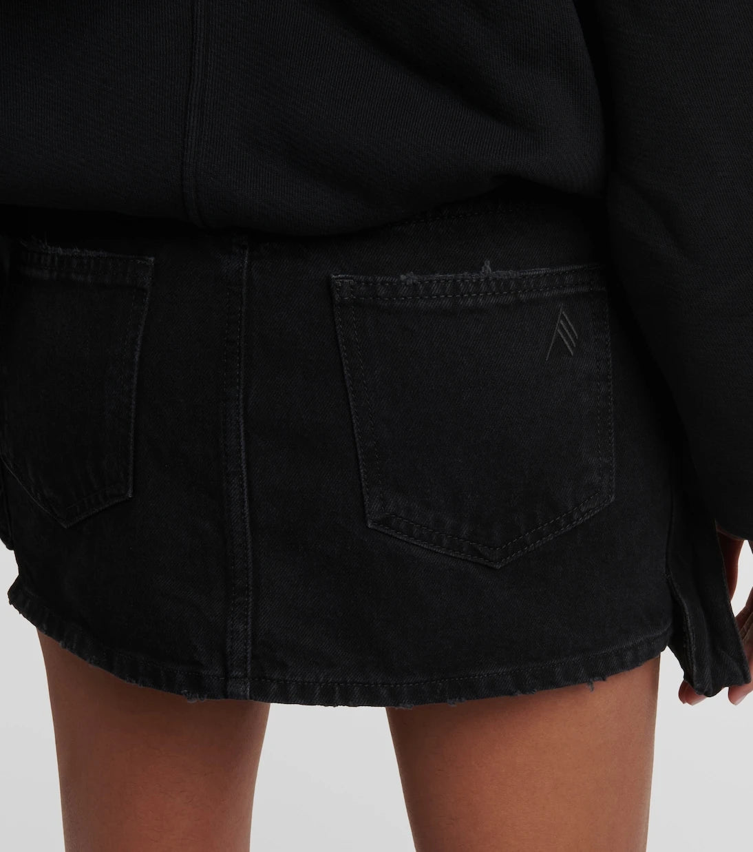 The Attico - Low-rise cargo denim miniskirt