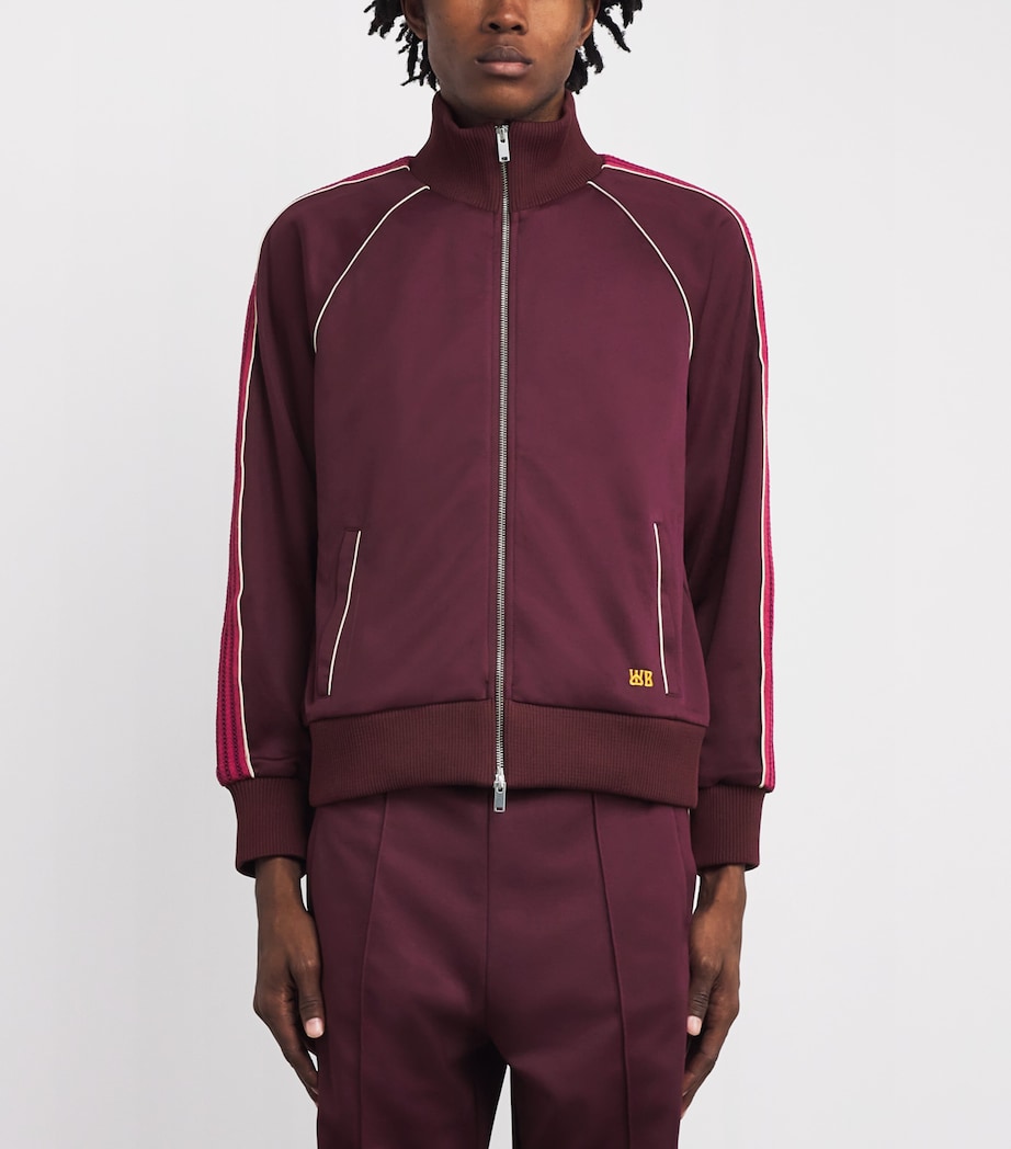 Wales Bonner Red Knit-Trim Essence Track Jacket