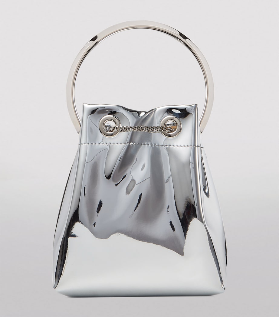 Jimmy Choo Silver Bon Bon Top-Handle Bag