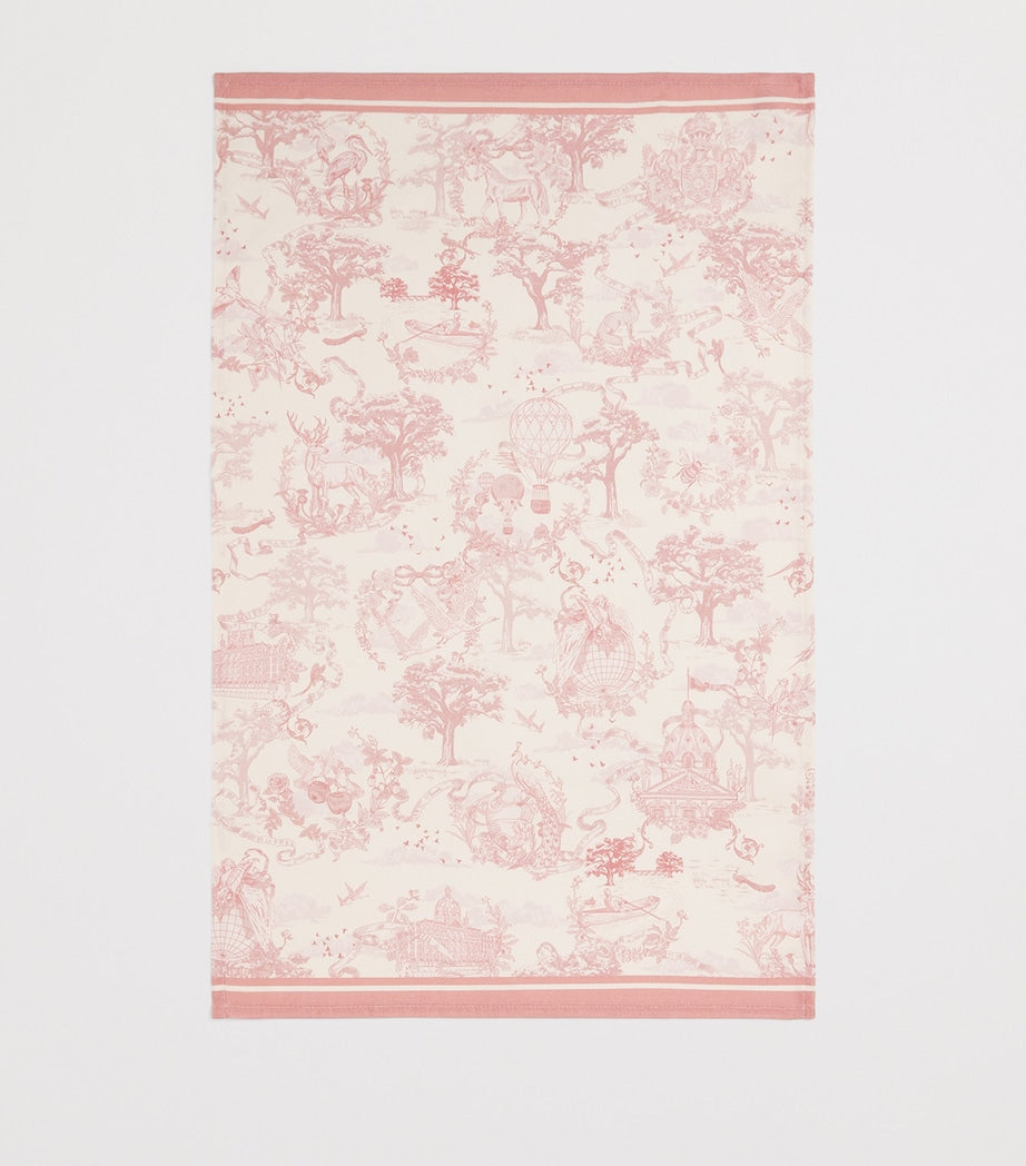 Set of 2 Cotton Toile Tea Towels