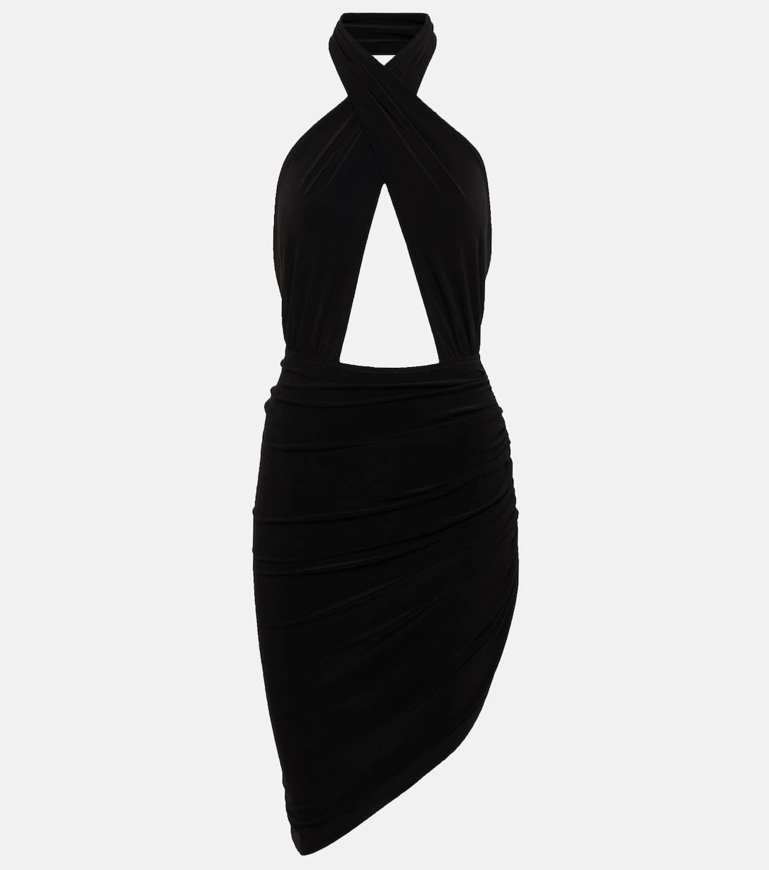 Norma Kamali - Halterneck asymmetric minidress