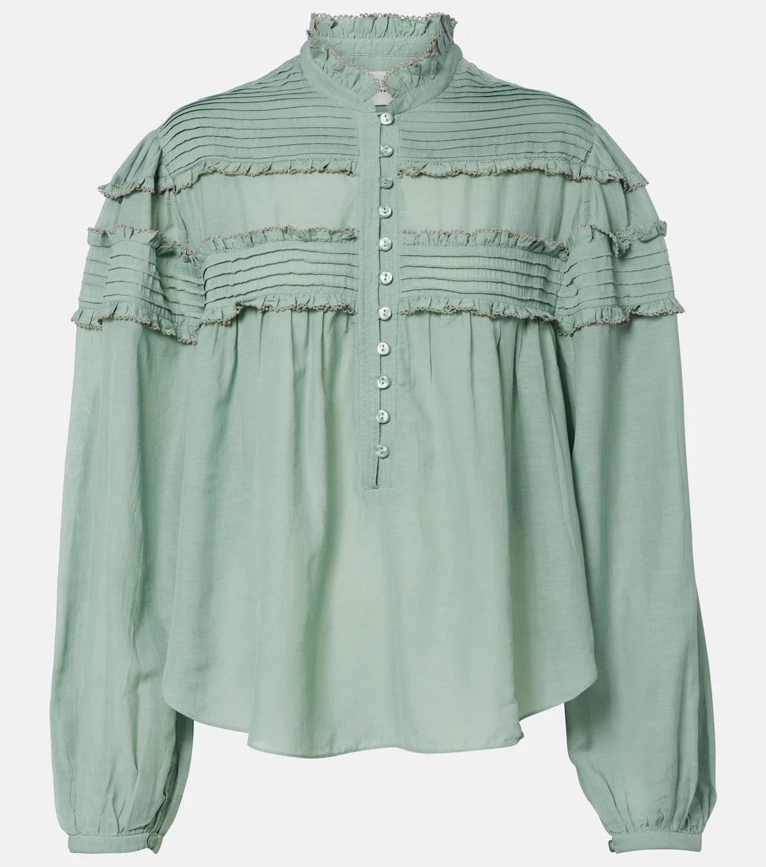 Marant Etoile - Doana cotton-blend ruffled blouse