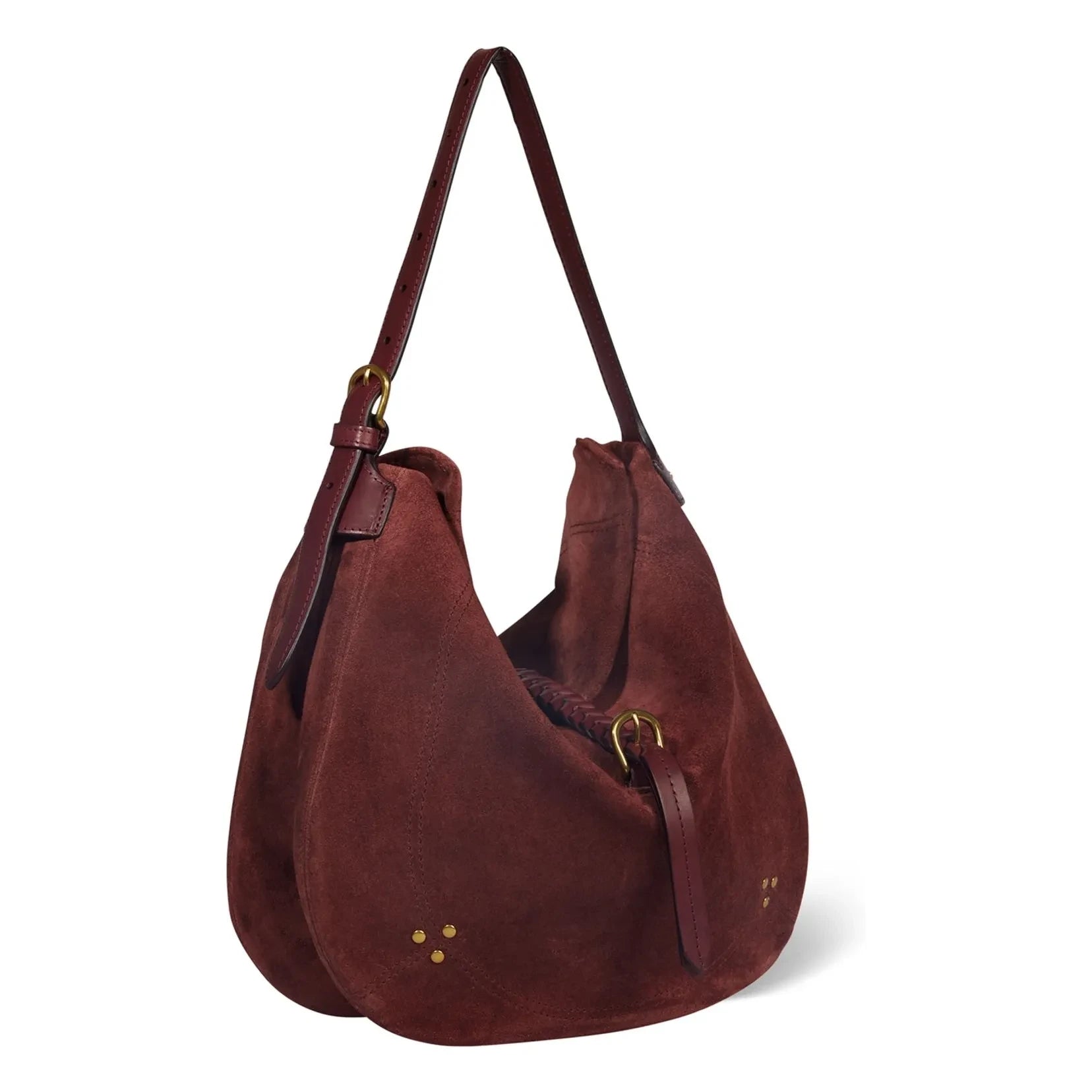 Jérôme Dreyfuss - Bag Luis Velvet crust | Dark red