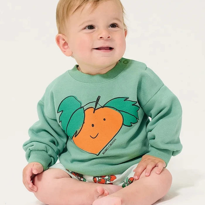 Бебешки памучен суичър Bobo Choses Tangerine