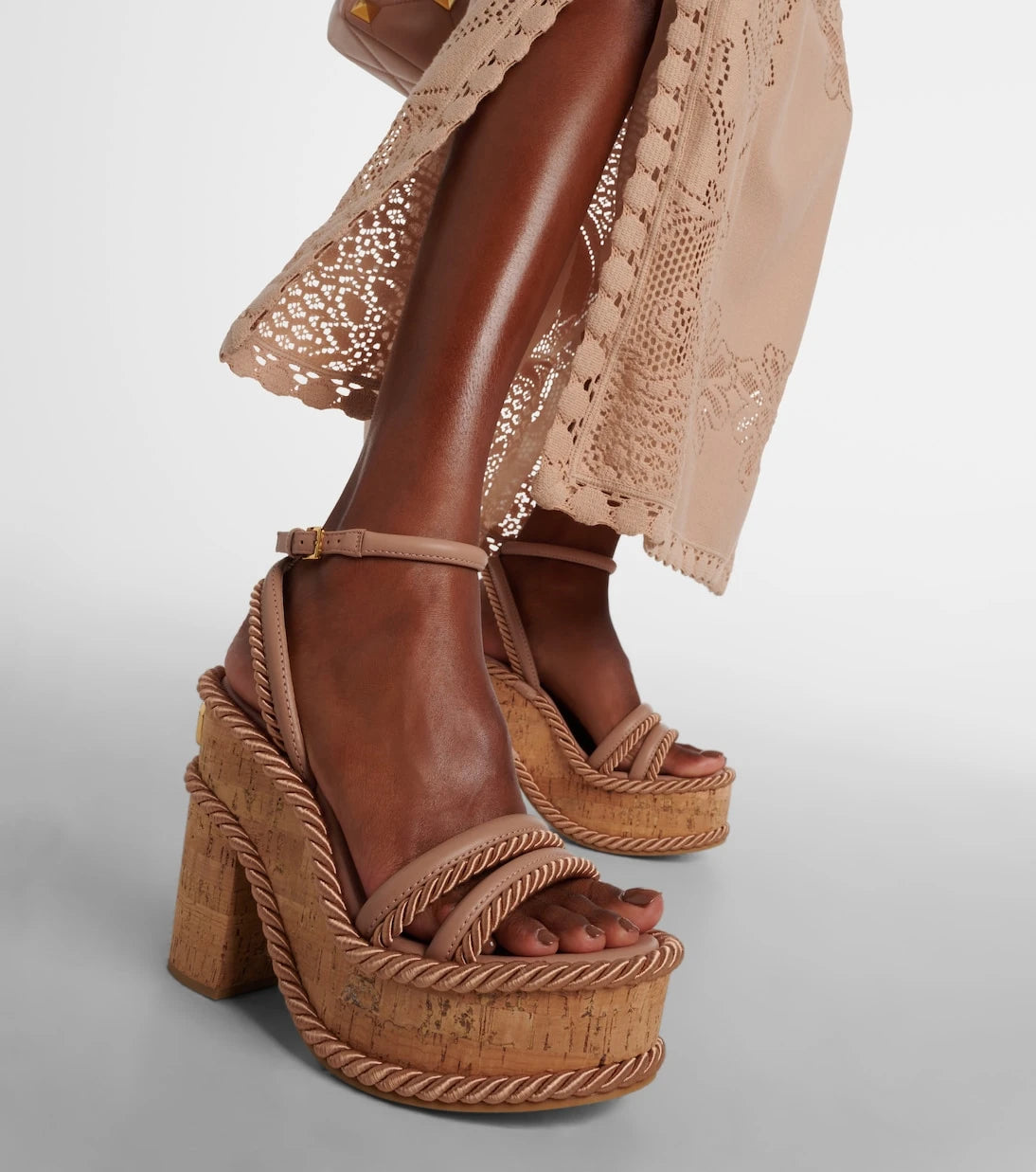 Valentino Garavani - VLogo Summerblocks leather platform sandals