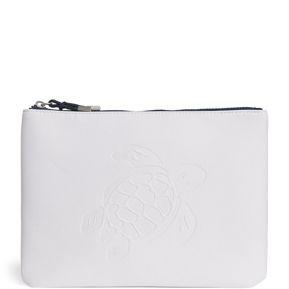 White Neoprene Zipped Pool Pouch