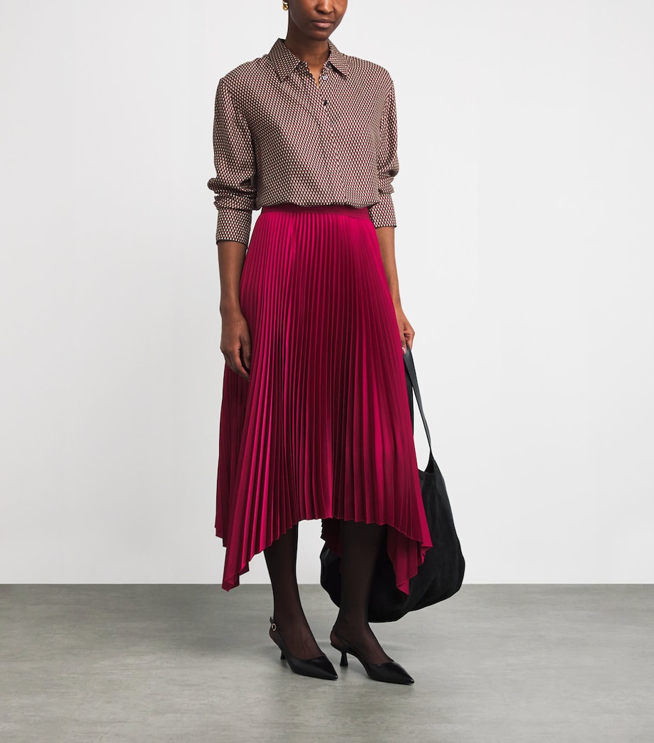 Joseph Ade Knit Weave Plissé Skirt