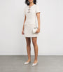Self-Portrait Ivory Sequin Bouclé Bow Midi Dress