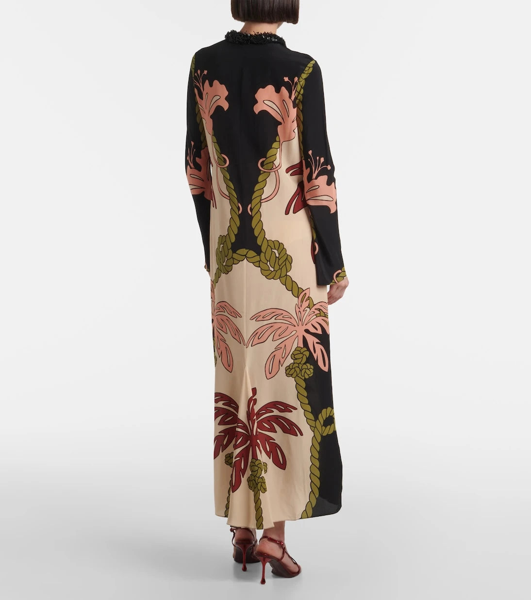 Johanna Ortiz - Sequined printed silk tunic