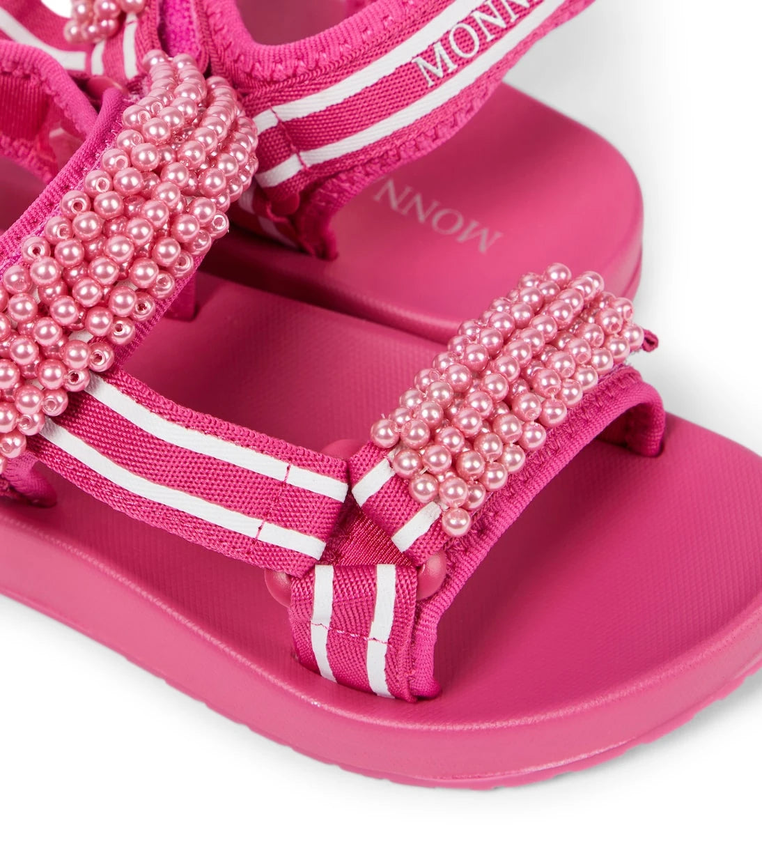 Monnalisa - Tecno faux pearl-embellished sandals