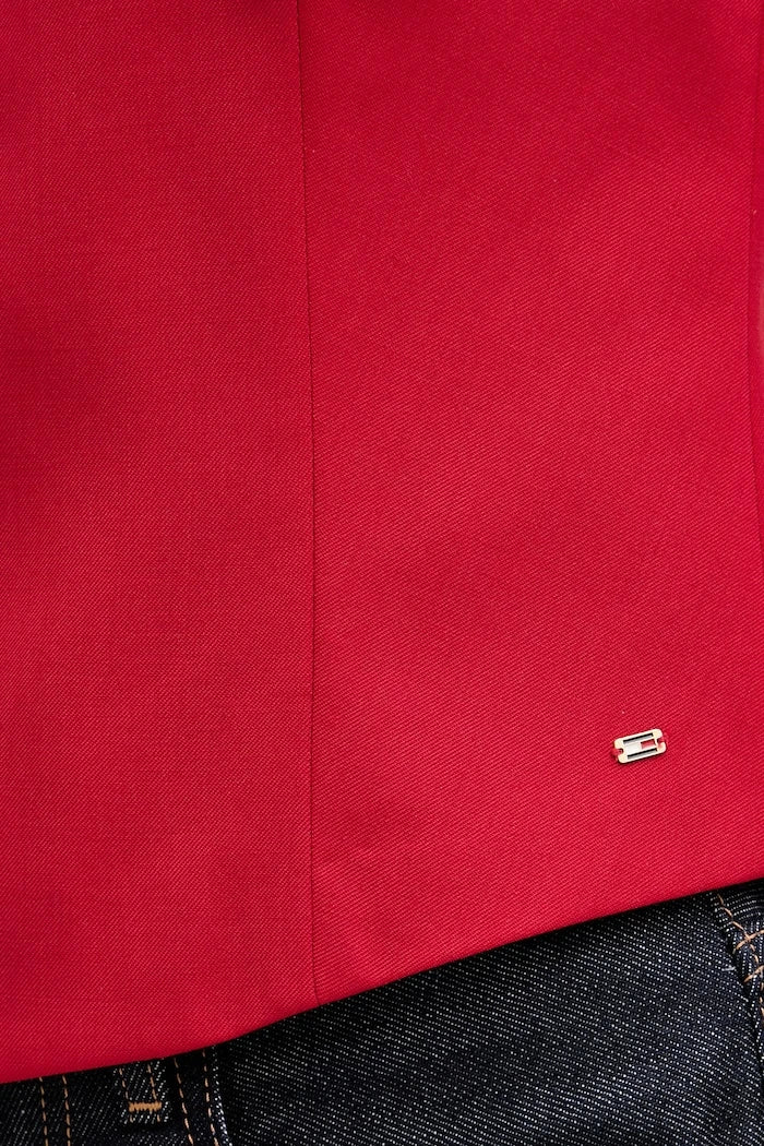Tommy Hilfiger tek düğmeli yelek kadın yün katkılı