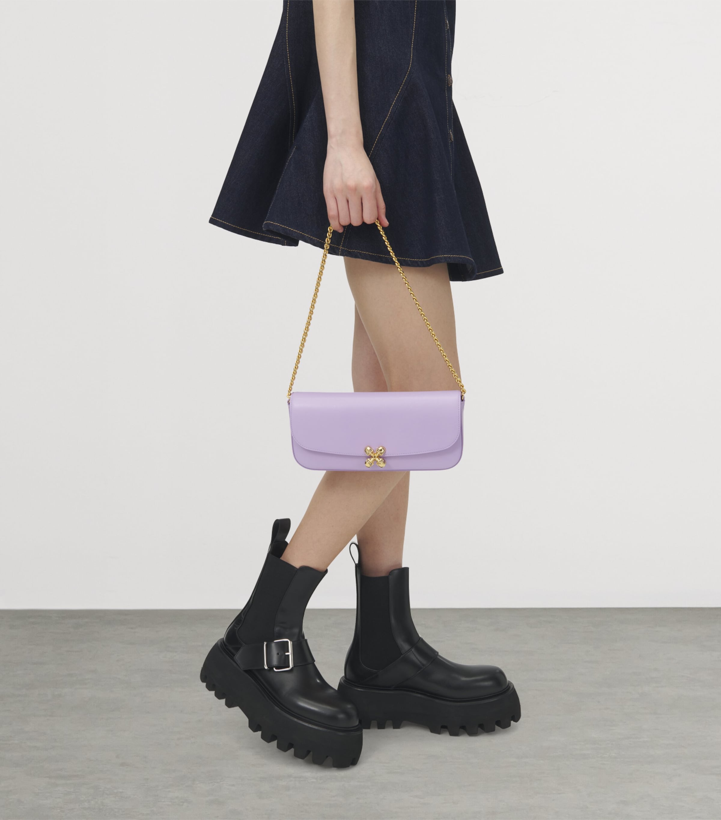 Black Leather Sofia Ankle Boots