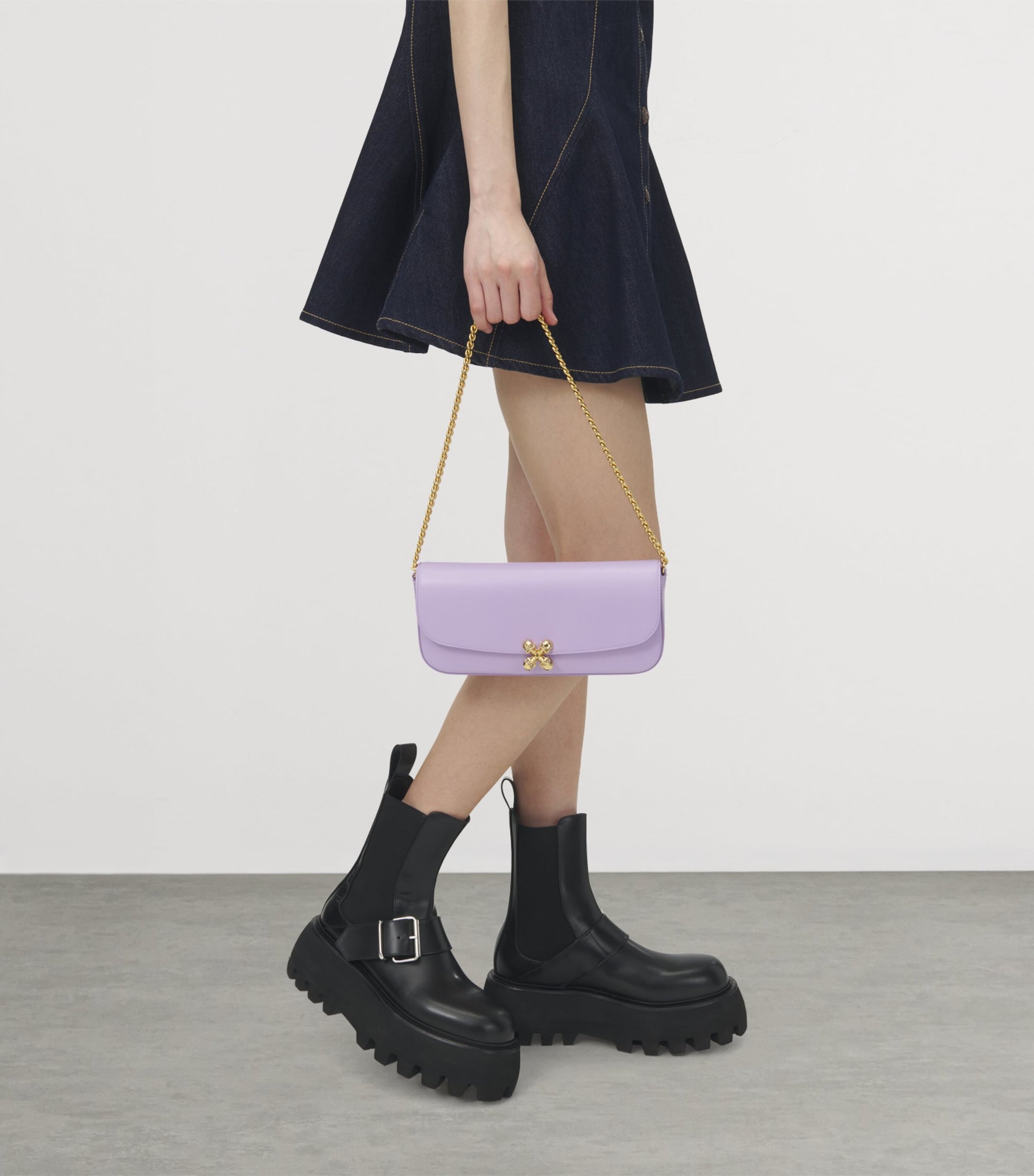 Black Leather Sofia Ankle Boots