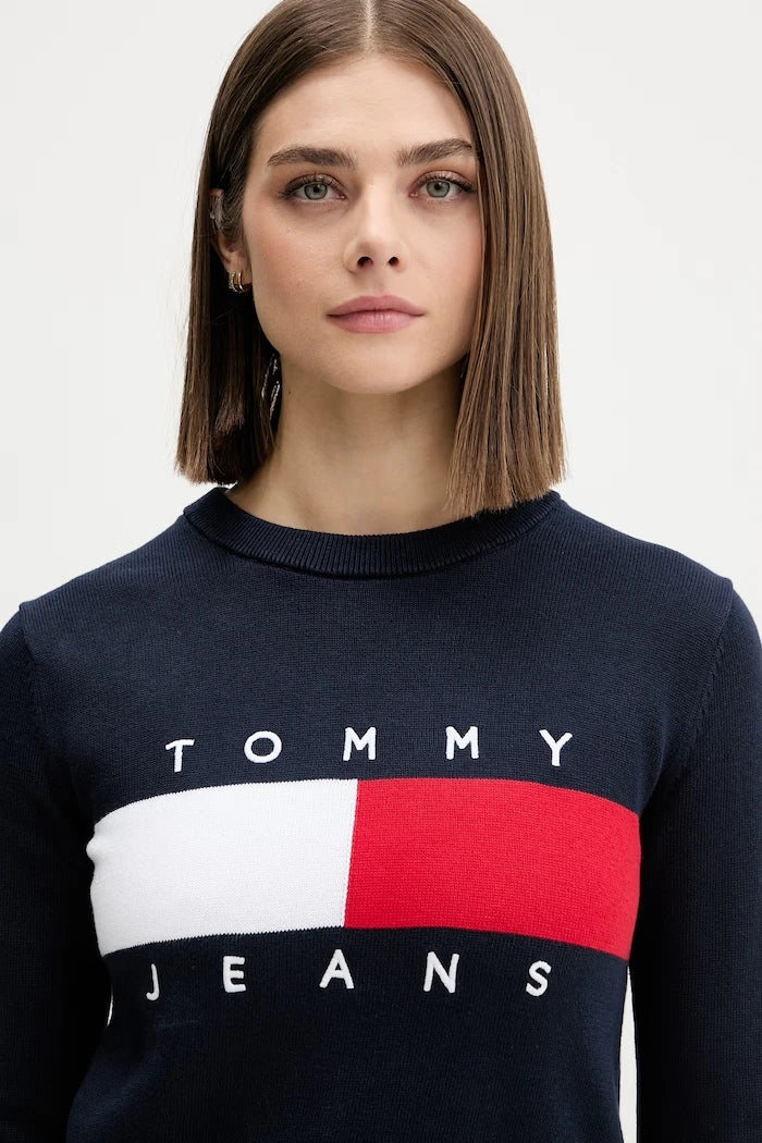 Tommy Jeans Kadın Pamuk Kazak