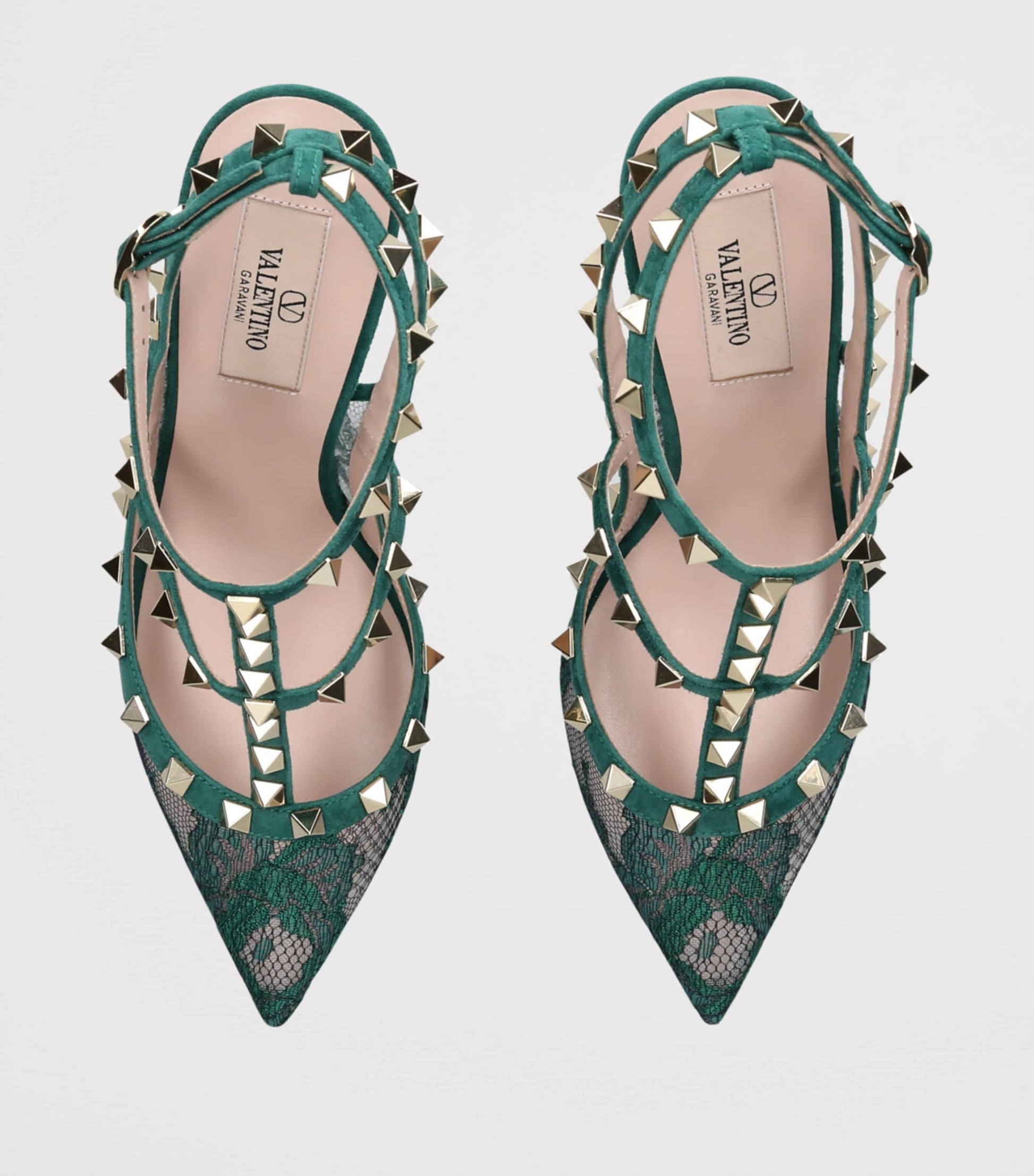 Valentino Garavani Lace Rockstud Pumps 100