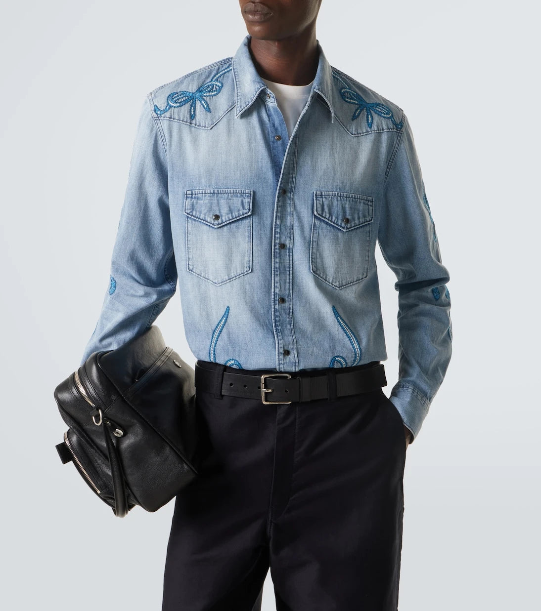 Acne Studios - Embroidered denim shirt
