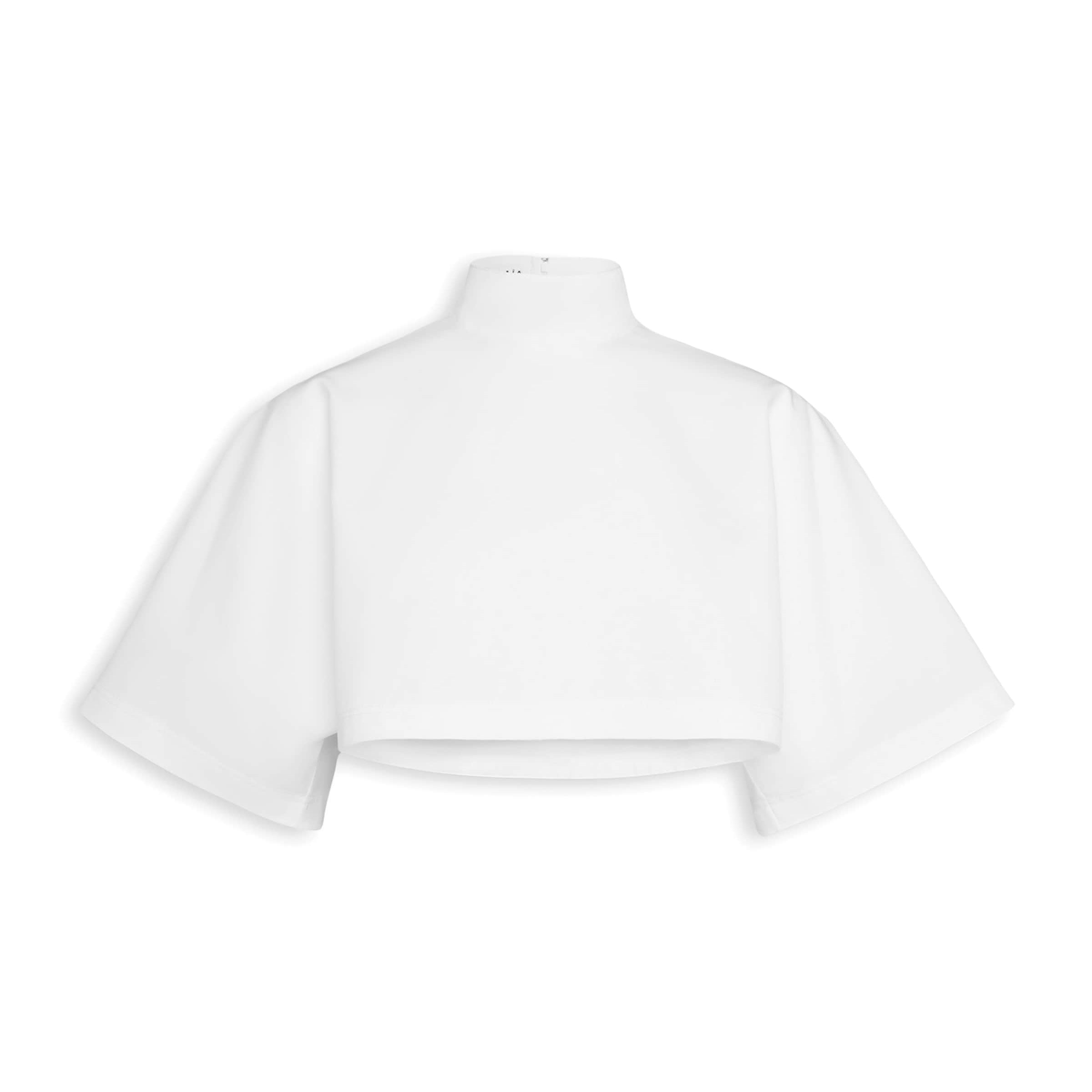 White High-Neck Crop Top