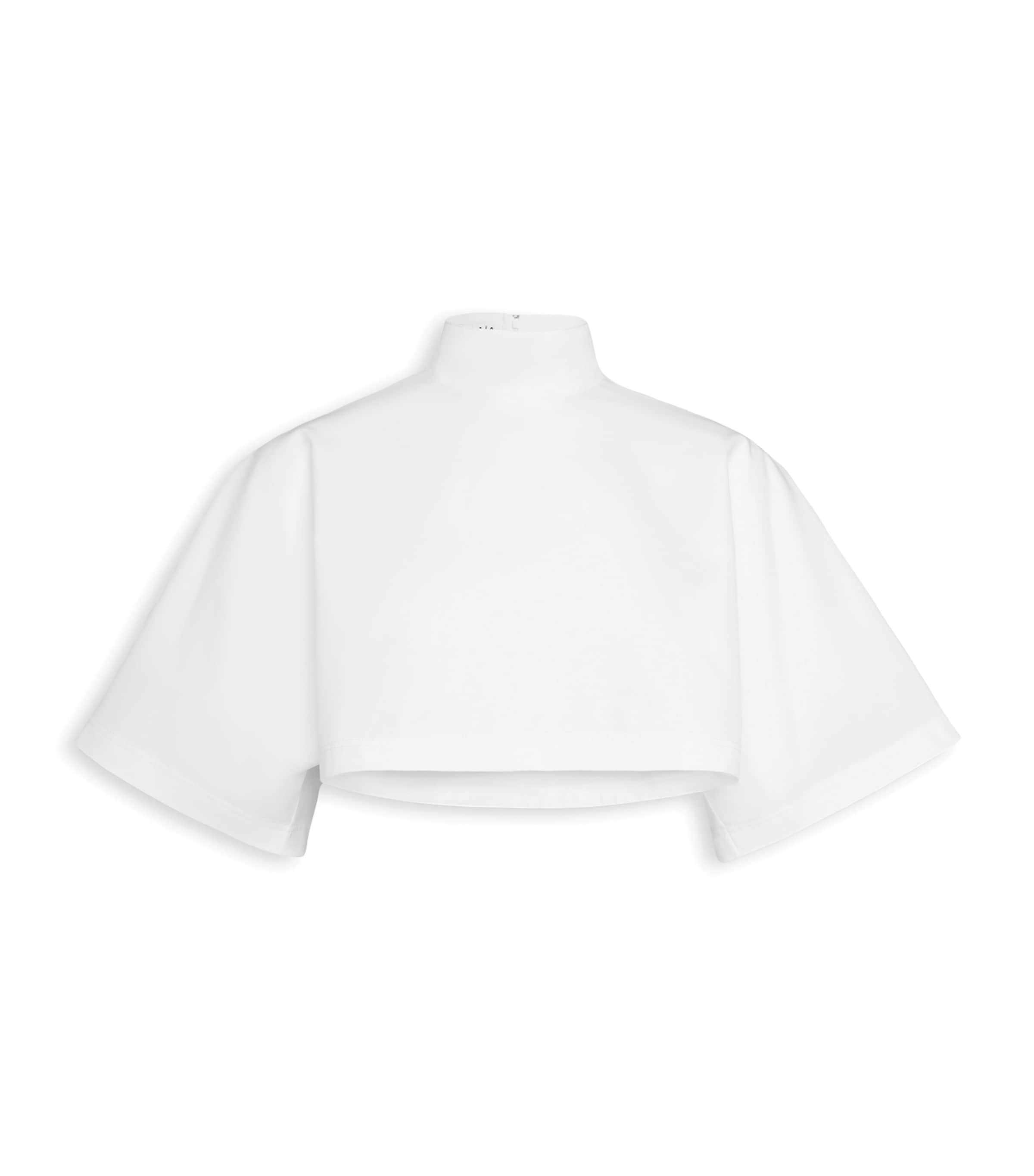 White High-Neck Crop Top