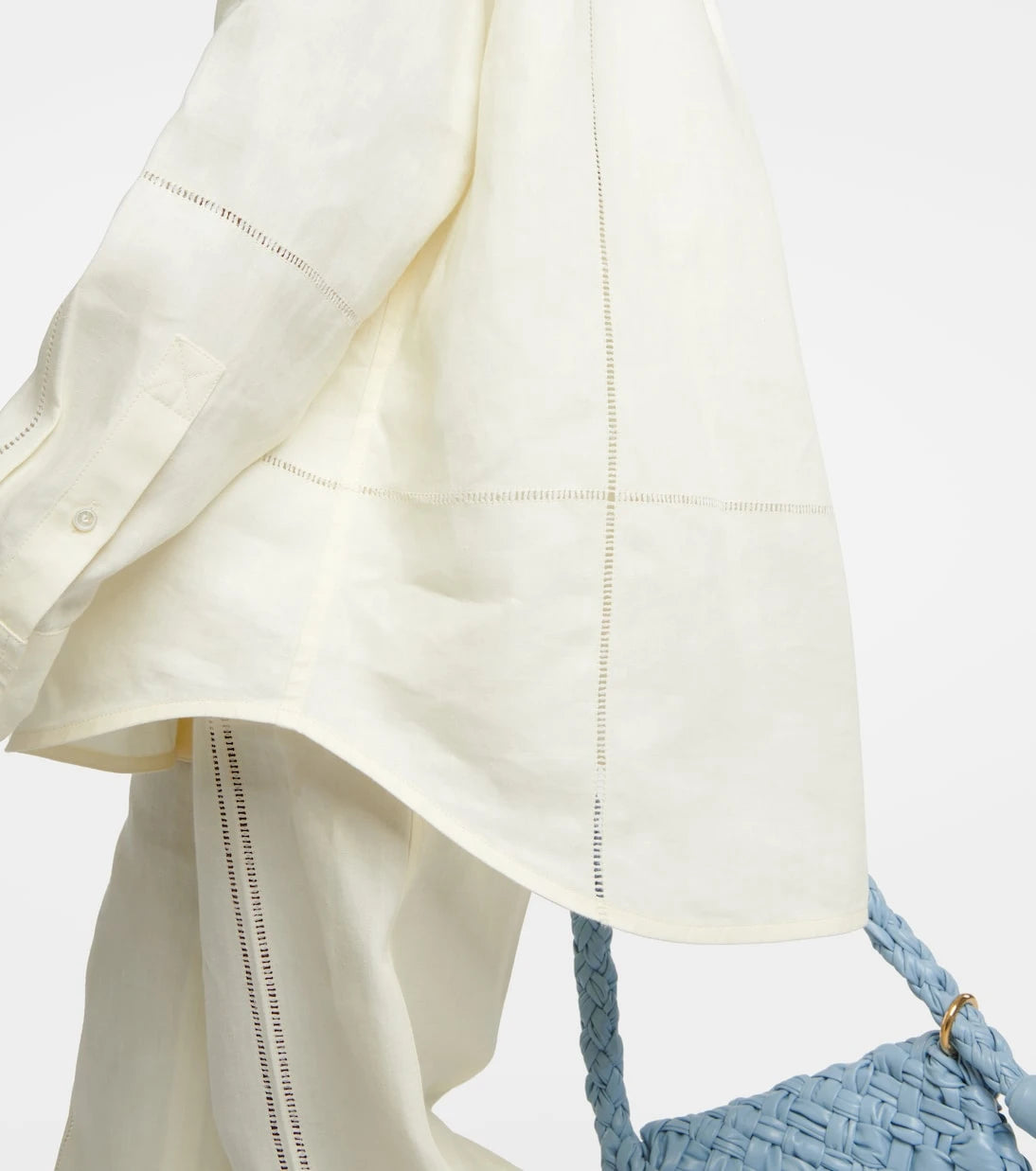 Bottega Veneta - قميص اوفرسايز من الكتان