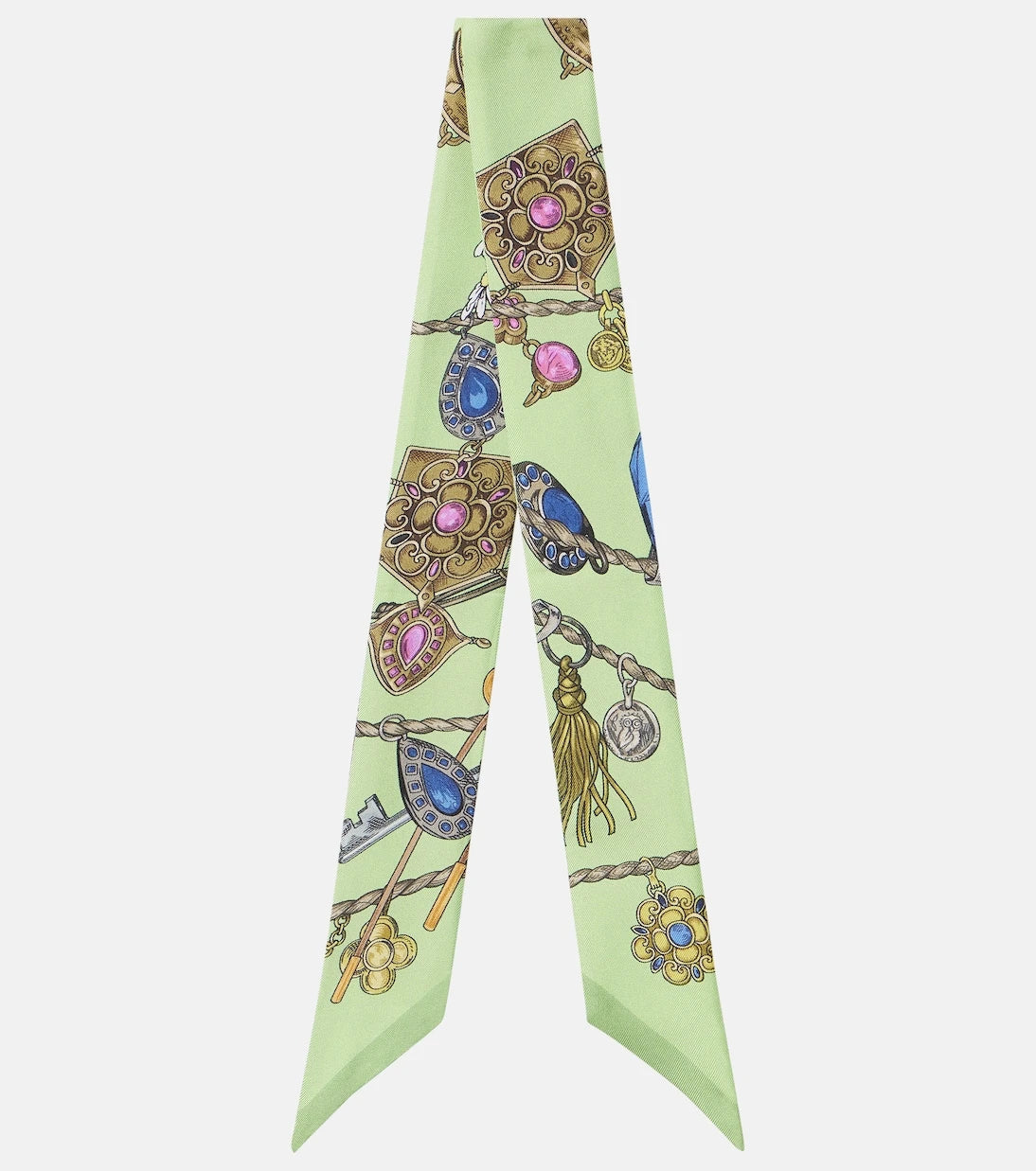 Versace - Floral silk twill scarf