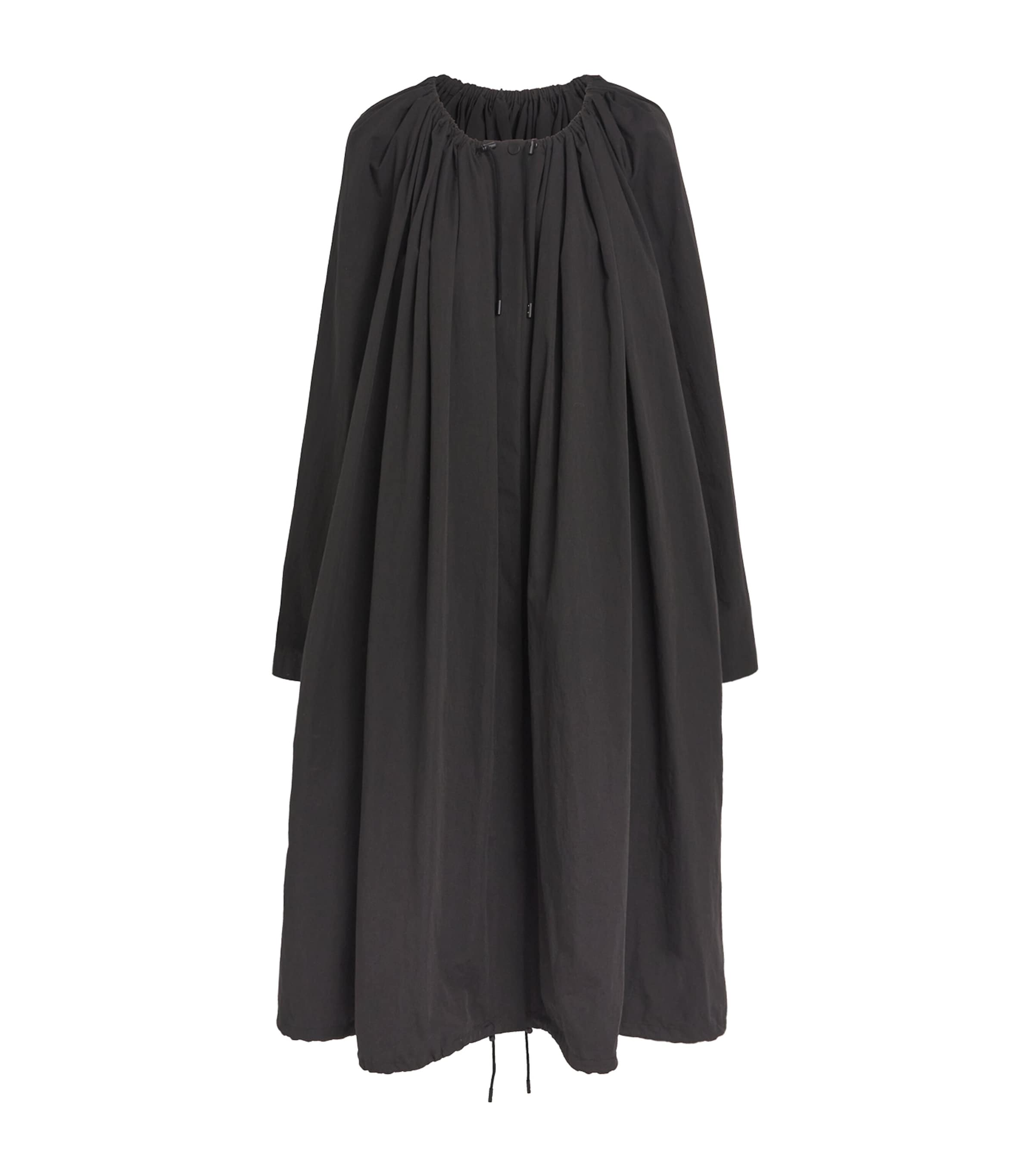 Toteme Black Gathered Parachute Coat
