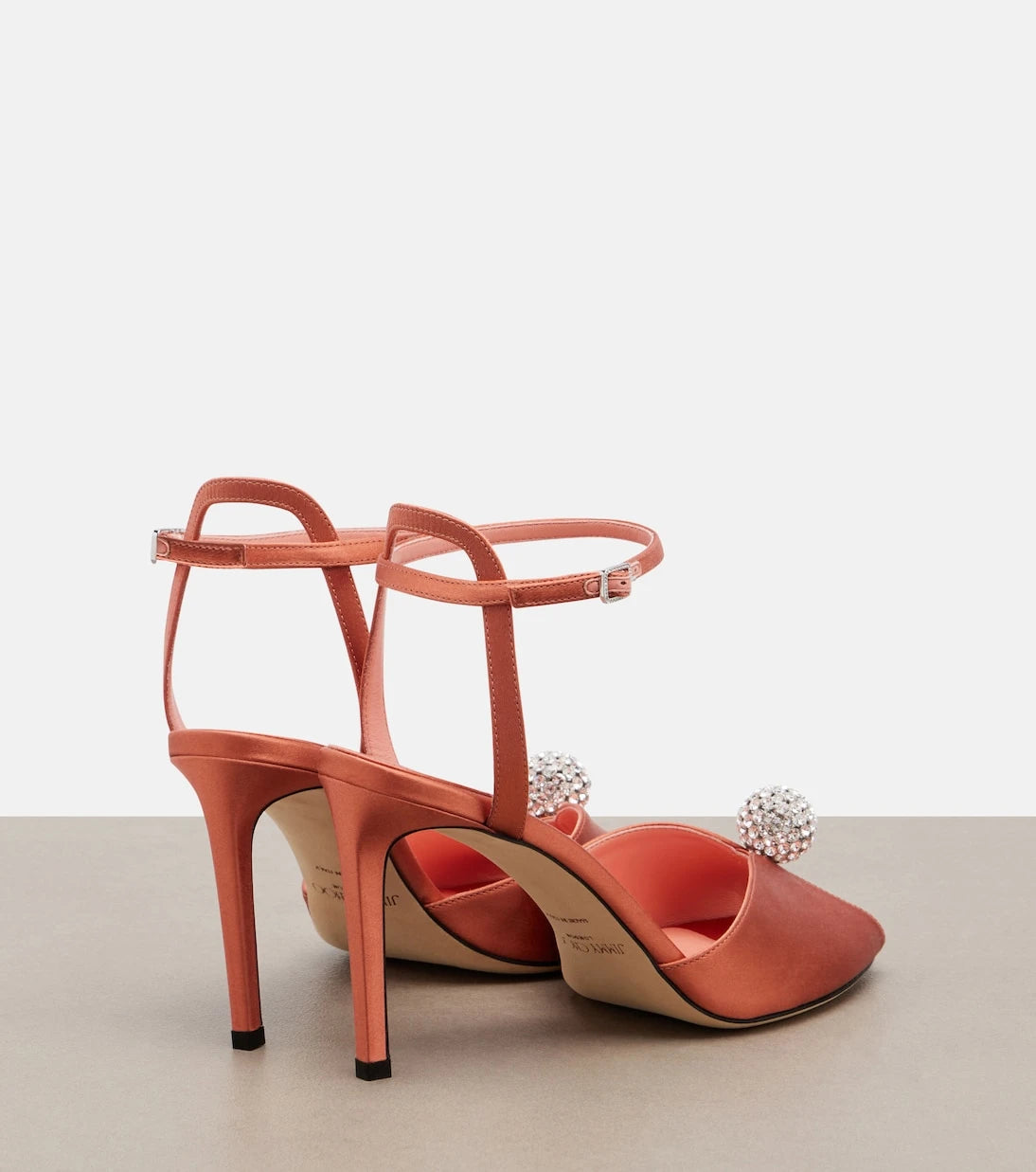 Jimmy Choo - Sacora embellished satin sandals