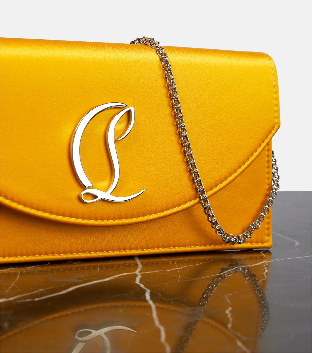 Christian Louboutin - Loubi54 satin clutch
