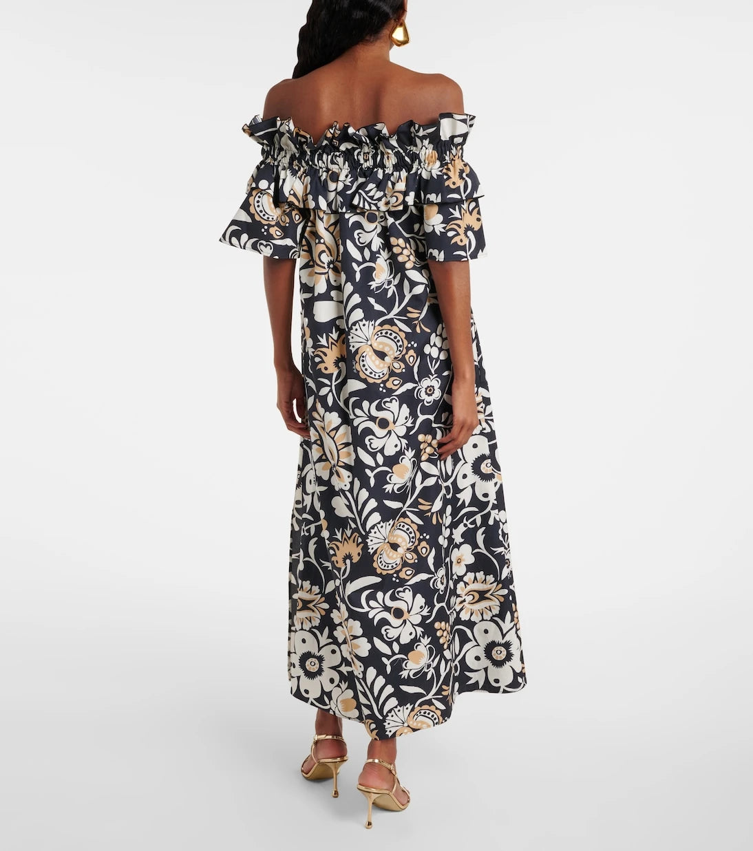 La DoubleJ - Breakfast ruffled cotton poplin midi dress