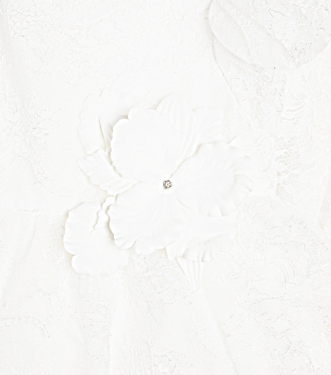 Monnalisa - Embellished puff-sleeve dress