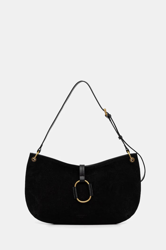 Twinset süet kadın hobo çanta