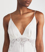 Bocan White Lace-Trim Slip Dress